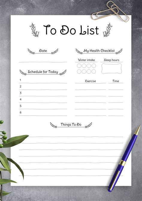 Daily To Do List Printables Benefits