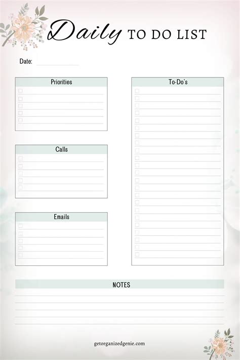 Daily To Do List Printables Example