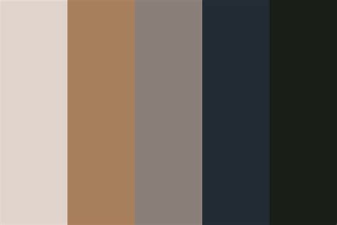 Dark and moody brown blue palette inspiration