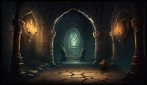 A dark and ominous dungeon corridor