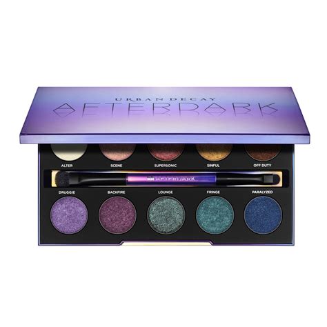 A dark eyeshadow palette with a range of shades