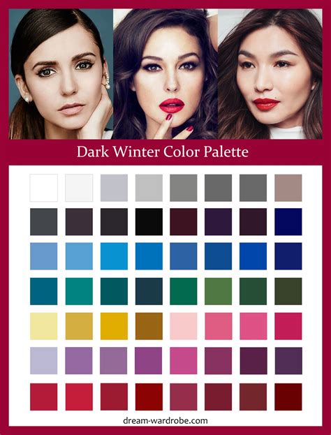 Dark Winter Palette Colors