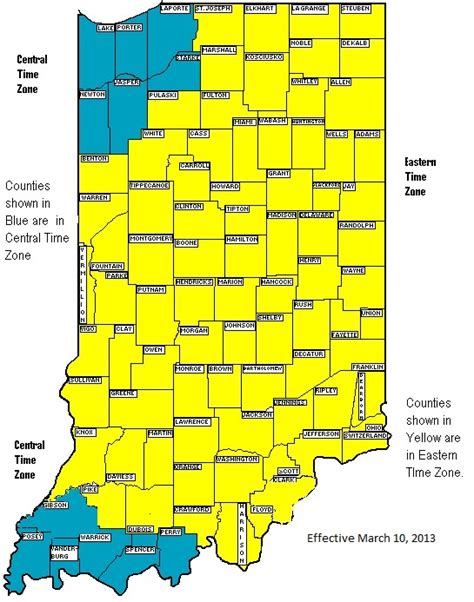 Daylight Saving Time in Indiana