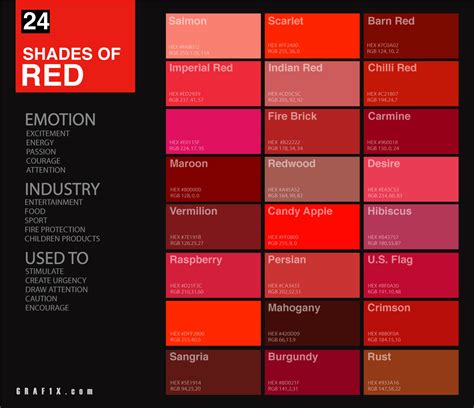 Deep and Rich Red Color Palettes