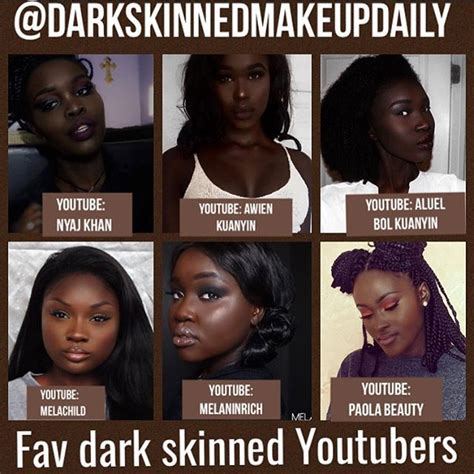 Deep charcoal shades on dark skin tones