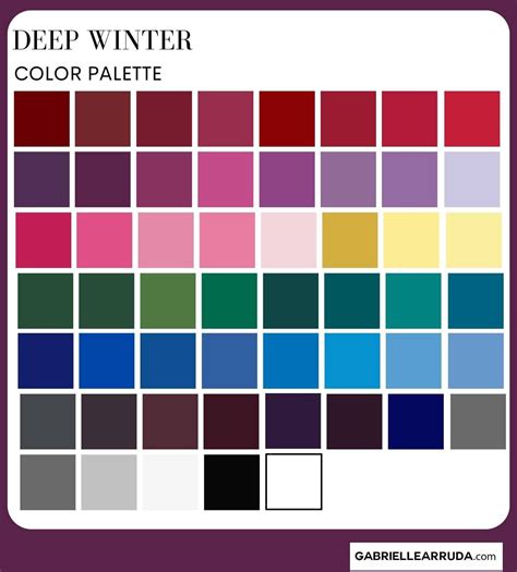 Deep winter color palette inspiration