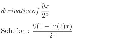 Derivative of 9x