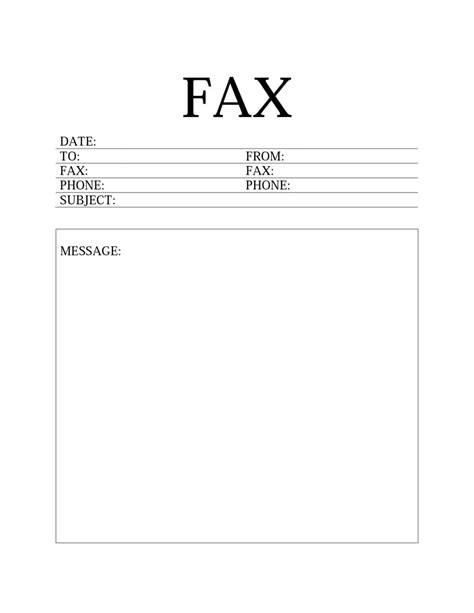 Design Fax Cover Sheet Template