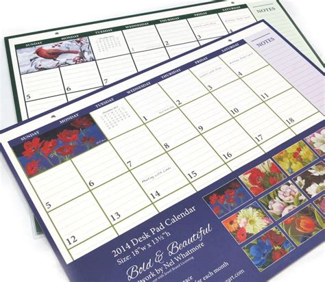 Desk Pad Calendar Features