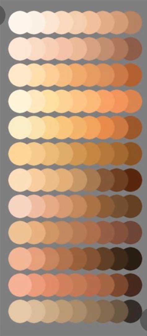 Digital art skin color palette