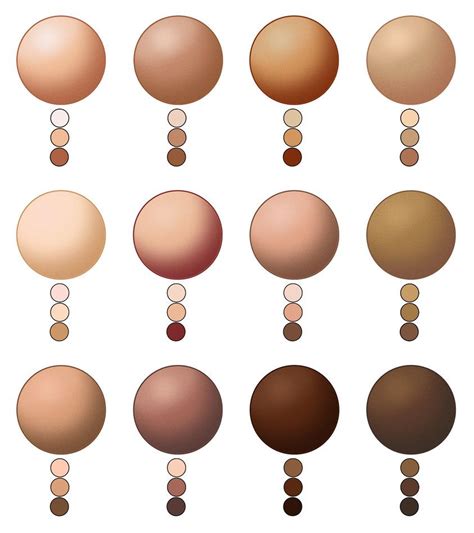 Digital art skin color palette examples