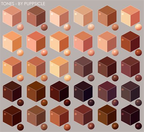 Digital art skin color palette inspiration