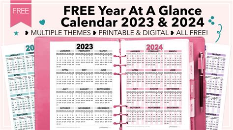 Digital at-a-glance calendar