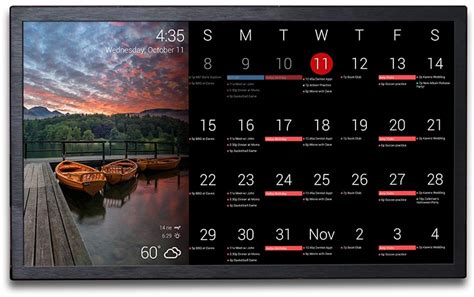 Digital calendar on a smartphone