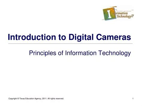 Digital Cameras Introduction