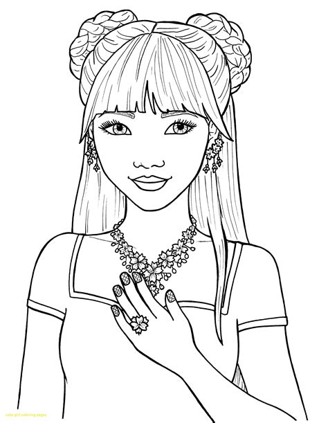 Digital coloring pages for girls