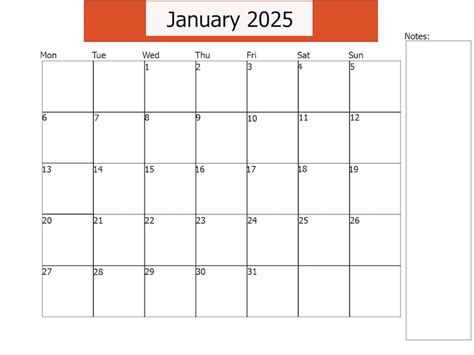 Digital January Calendars