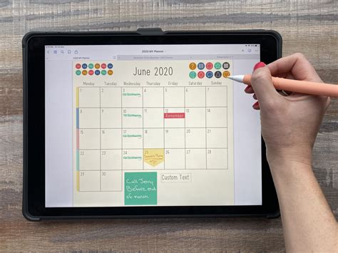 Digital weekly planner options