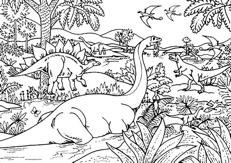 Dinosaur coloring pages for adults