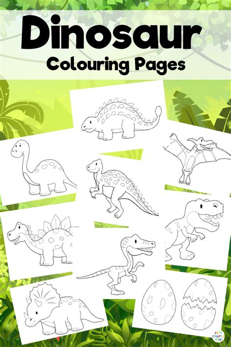 Dinosaur coloring pages learning tool