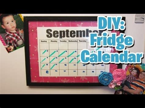 DIY fridge calendar materials