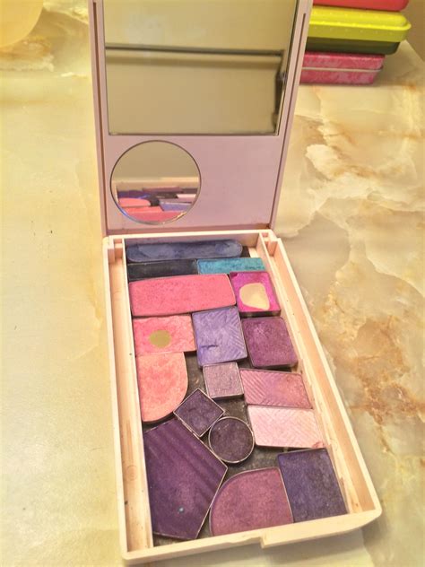 DIY Makeup Palette with empty pans and shadows