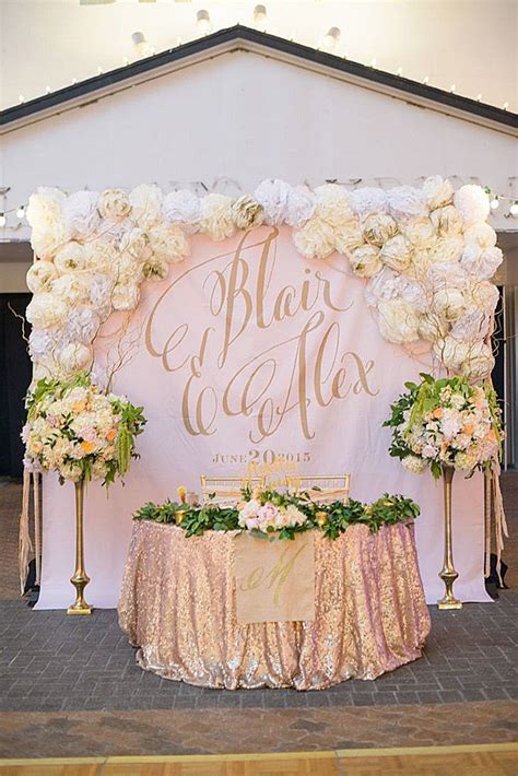 DIY Rose Gold Wedding Decor