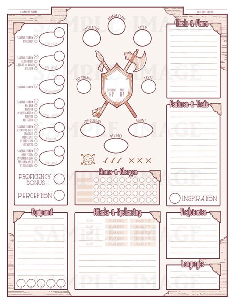 DND Digital Sheets