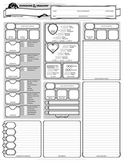 D&D Printable Sheets