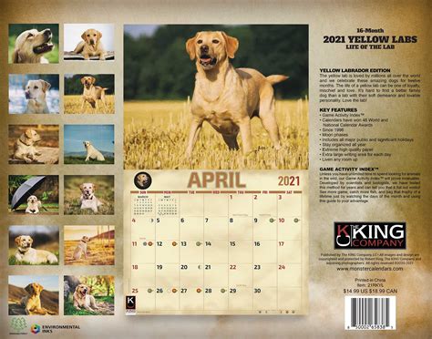 dog calendar types