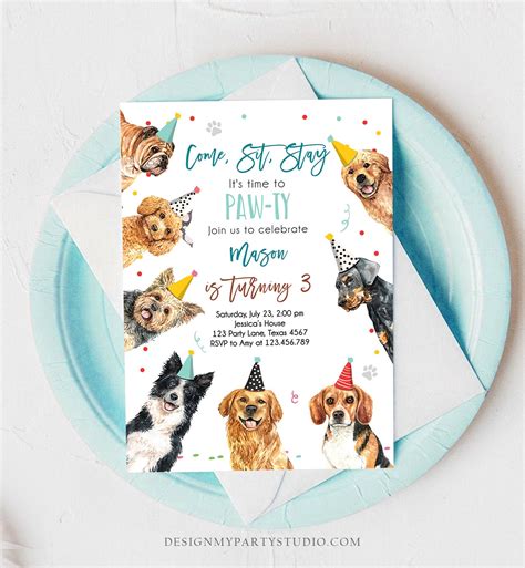 Dog Party Invitations