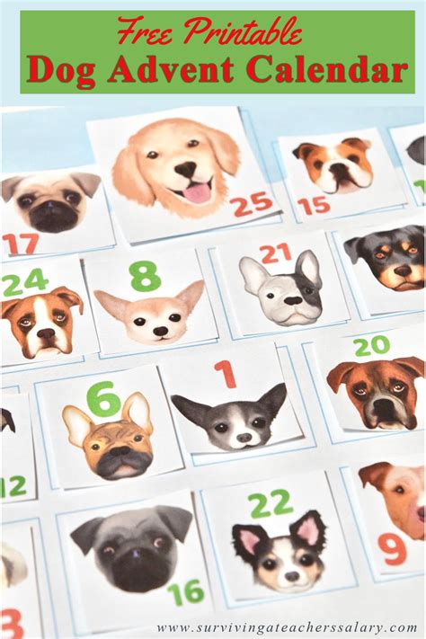 Dogs Advent Calendar Templates