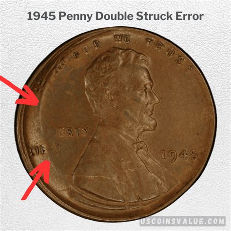 Doubled Die Error on 1945 Penny