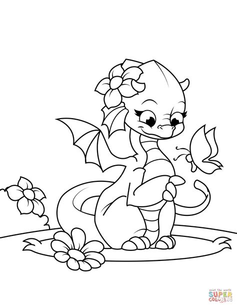 Dragon Coloring Pages for Girls