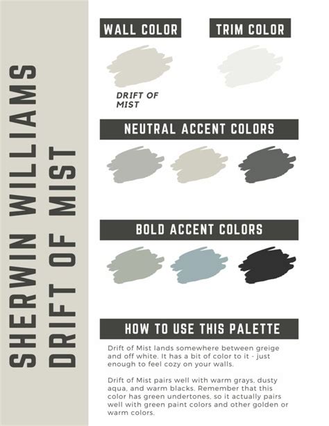 Drift of Mist Color Palette Breakdown