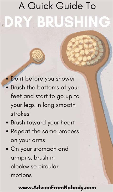 Dry brushing routine