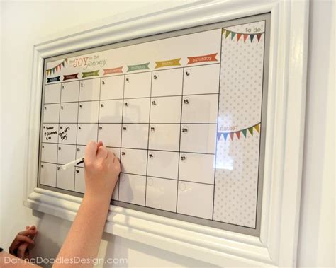 Dry Erase Calendar for Organization