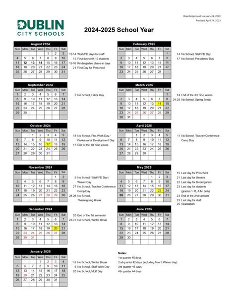 Dublin High School Calendar Image 4