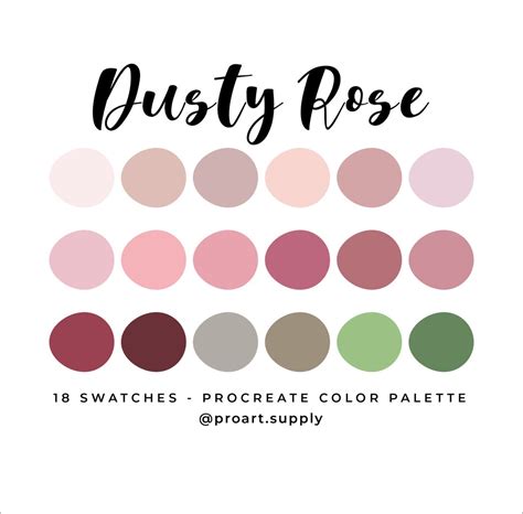 Dusty Rose Blush Color Palette