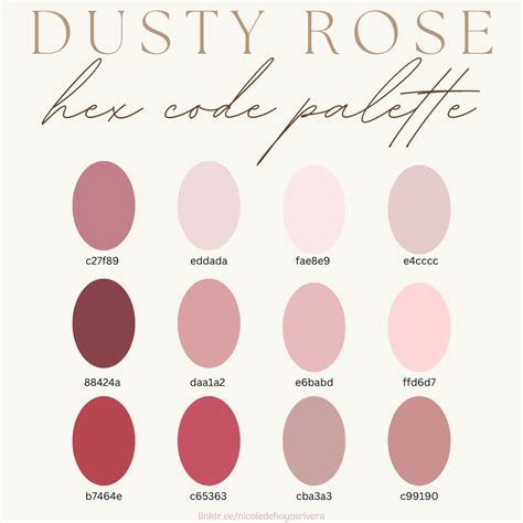 Dusty rose color combinations inspiration