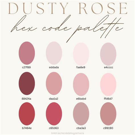 Dusty rose color palette inspiration