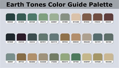 Earth Tones Text Color Palette