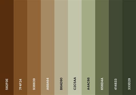 Earthy brown and green color scheme