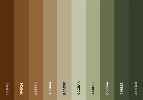 Earthy green and brown color scheme