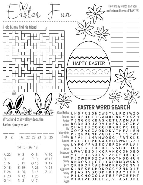 Easter activity page