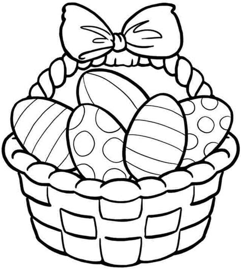 Easter baskets coloring page