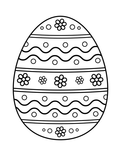 Easter egg coloring pages