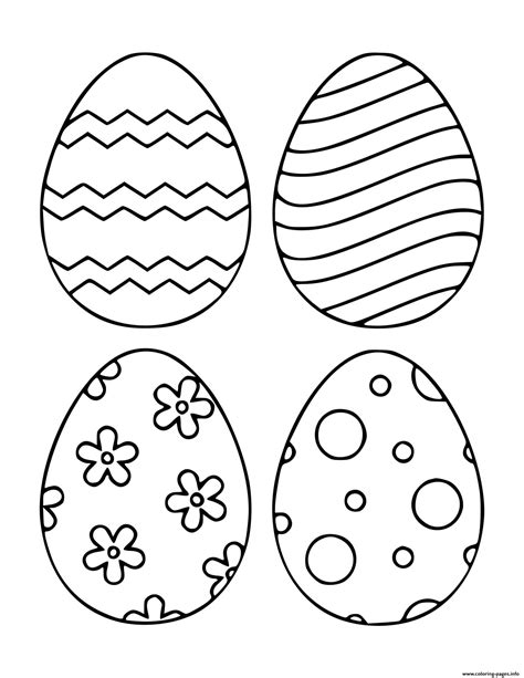 Easter egg printable templates for kids