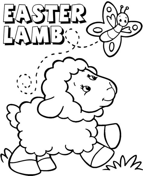 Easter lambs coloring page