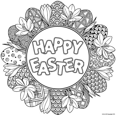 Easter mandalas coloring page